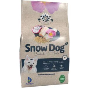 Snow Dog Flores - Cuidados da Pele - Adulto - Porte médio e grande - Premium Especial - Rosa mosqueta, peixe branco, pitaya, quinoa (15kg)
