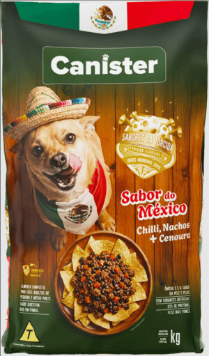Canister Sabores da Torcida - Cão - Adulto - Porte Médio e Pequeno – Chili e Nachos (15kg)