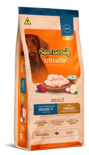 Special Dog Ultralife - Cão - Sênior 7+ Porte médio e grande - Premium Especial - Frango, arroz e batata doce (15kg)