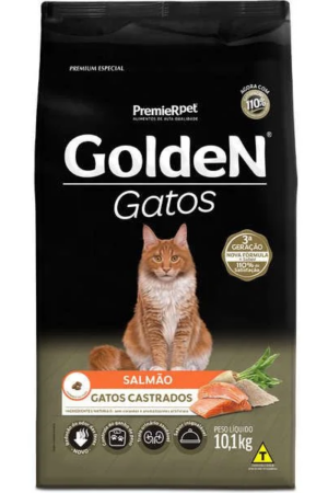 Golden Fórmula - Gato Adulto Castrado - Premium especial - Salmão (10,1kg)