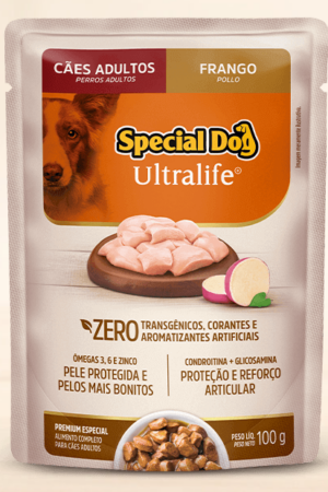 Special Dog Ultralife Sachê – Adulto – Premium Especial – Frango (Caixa com 12 unid. de 100g)