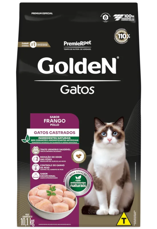 Golden Fórmula - Gato Adulto Castrado - Premium Especial - Frango (10,1kg)