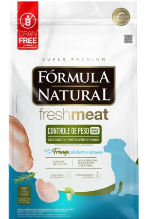 Fórmula Natural Fresh Meat - Controle De Peso (Light) - Cão - Adulto - Porte médio e grande - Super Premium - Frango, abóbora e cúrcuma (12kg)