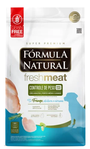 Fórmula Natural Fresh Meat - Controle De Peso (Light) - Cão - Adulto - Porte médio e grande - Super Premium - Frango, abóbora e cúrcuma  (12kg)