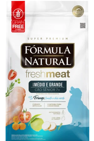 Fórmula Natural Fresh Meat - Cão - Sênior - Porte médio e grande - Super Premium - Frango, tomate e chá-verde (12kg)