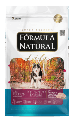 Fórmula Natural Life - Cão - Adulto - Porte médio e grande - Super premium - Frango e Linhaça (15kg)