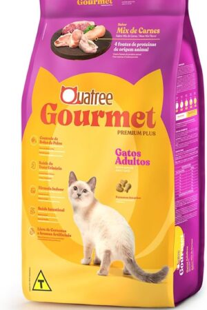 Quatree Gourmet - Gato Adulto - Premium - Mix de carnes, peixe e frango (10,1kg)