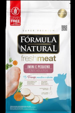 Fórmula Natural Fresh Meat – Cão – Adulto – Porte pequeno e mini – Super Premium – Frango, mandioca e alecrim (10kg)