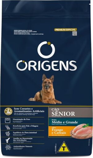 Origens - Cão - Sênior - Porte Médio e Grande - Premium Especial - Frango e Cereais (15kg)