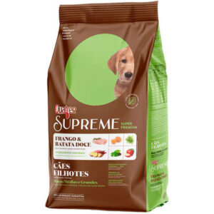 Quatree Supreme – Cão – Filhote Porte Médio e Grande – Super Premium – Frango e Batata-Doce (15kg)