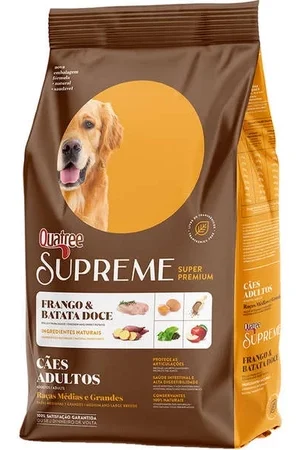Quatree Supreme - Cão - Adulto - Raça média e grande - Super premium - Frango e batata doce (15kg)