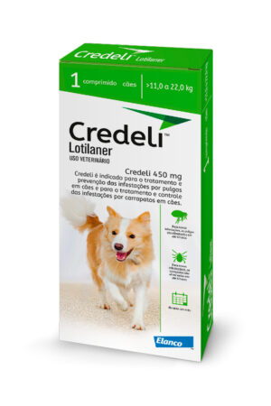 Credeli Tab Antipulgas 450mg para cães de 11 a 22kg (1 dose)