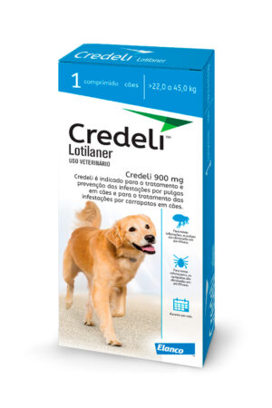 Credeli Tab Antipulgas 900mg para cães de 22 a 45kg (1 dose)
