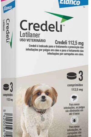 Credeli Tab Antipulgas 112,5mg para cães de 2,5 a 5,5kg (1dose)