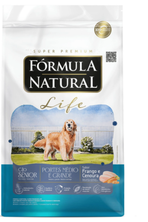 Fórmula Natural Life – Cão – Sênior – Porte médio e grande – Super premium (15kg)