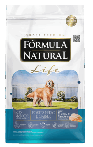 Fórmula Natural Life – Cão – Sênior – Porte médio e grande – Super premium - Frango e Cenoura (15kg)