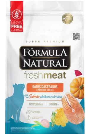 Fórmula Natural Fresh Meat – Gato – Castrado – Super Premium – Salmão, Abóbora e Cúrcuma (10kg)