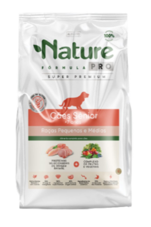 Nature Fórmula Pró - Cão Sênior +7  - Porte pequeno e médio - Super Premium (12kg)