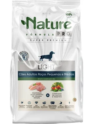 Nature Fórmula Pró Light - Cão - Adulto - Porte pequeno e médio - Super Premium (12kg)