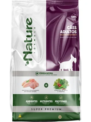 Nature Fórmula – Cão – Adulto – Porte pequeno e médio – Super Premium (15kg)