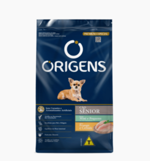 Origens – Cão – Sênior – Porte mini e pequeno – Premium Especial – Frango e cereais integrais (10,1kg)