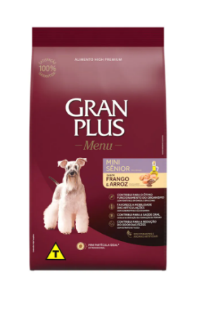 Gran Plus Menu – Cão – Sênior – Porte mini e pequeno – Premium especial – Frango e arroz (10,1kg)