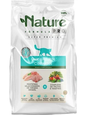 Nature Fórmula Pró – Gato Castrado - Adulto- Super Premium (7,5kg)
