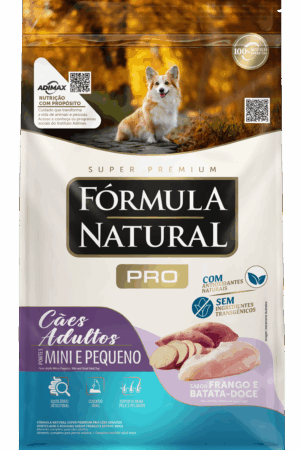 Fórmula Natural Pró – Cão – Adulto – Porte pequeno e mini – Super Premium – Frango e batata doce (15kg)