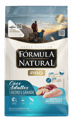 Fórmula Natural Pró – Cão – Adulto – Porte médio e grande – Super Premium – Frango e Batata-Doce (15kg)
