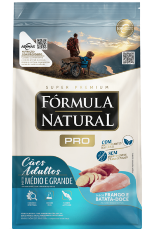 Fórmula Natural Pró – Cão – Adulto – Porte médio e grande – Super Premium – Frango e Batata-Doce (15kg)