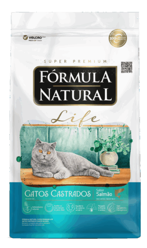 Fórmula Natural Life - Gato Castrado - Super Premium - Salmão (10kg)