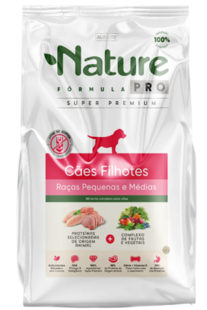 Nature Fórmula Pró – Cão – Filhote – Porte pequeno e médio – Super Premium (15kg)