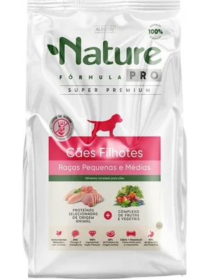 Nature Fórmula Pró – Cão – Filhote – Porte pequeno e médio – Super Premium (15kg)