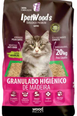 Granulado Higiênico de Madeira Ipet Woods (20Kg)