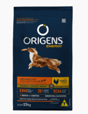 Origens Energy – Cão – Adulto – Premium Especial – Frango e cereais (15kg)
