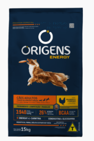 Origens Energy – Cão – Adulto – Premium Especial – Frango e cereais (15kg)