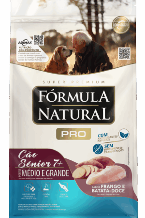 Fórmula Natural Pró – Cão – Sênior – Porte médio e grande – Super Premium – Frango e Batata-Doce (15kg)