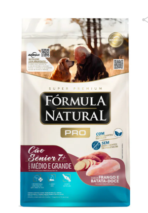 Fórmula Natural Pró – Cão – Sênior – Porte médio e grande – Super Premium – Frango e Batata-Doce (15kg)