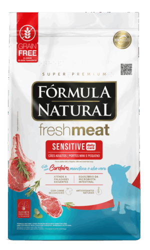 Fórmula Natural Fresh Meat – Sensitive – Cão – Adulto – Porte mini e pequeno – Super Premium – Cordeiro, mandioca e aloe vera (10Kg)