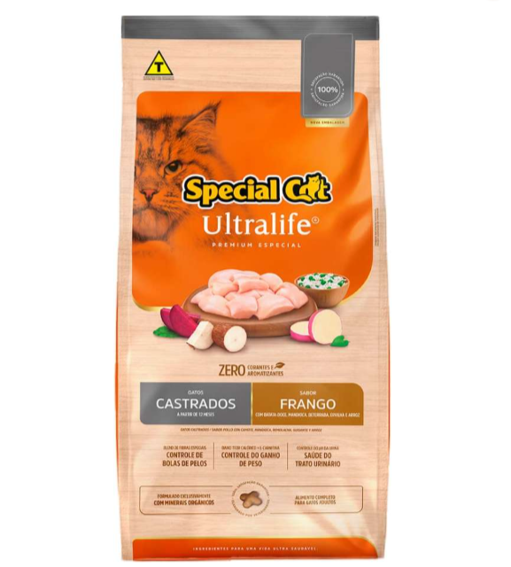 Special Cat Ultralife – Gato castrado – Premium Especial – Frango (10,1kg)