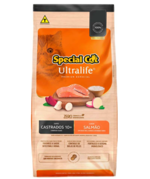 Special Cat Ultralife – Gato castrado (10+) –  Premium Especial – Salmão (10,1kg)