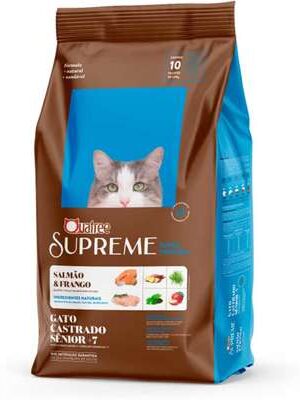 Quatree Supreme – Gato Castrado – Sênior – Super premium – Salmão e frango (10,1kg: 10 pacotes de 1kg)