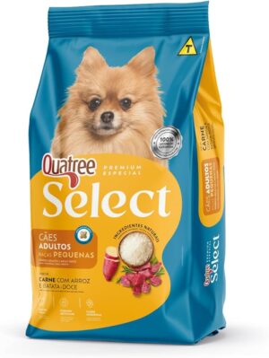 Quatree Select – Cão – Adulto – Porte pequeno – Premium Especial – Carne com arroz e batata doce (10kg)