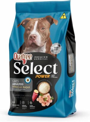 Quatree Select Power - Cão - Adulto - Premium Especial - Frango com arroz e batata doce (15kg)