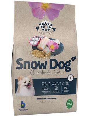 Snow Dog Flores - Cuidados da Pele - Adulto - Porte pequeno - Premium Especial - Rosa mosqueta, peixe branco, pitaya, quinoa (15kg)