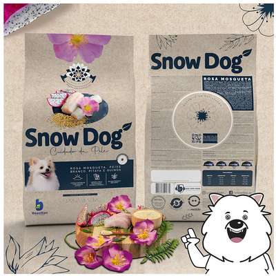 Snow Dog Flores- Adulto - Porte Pequeno - Cuidado da Pele - Flor de Rosa Mosqueta, Peixe Branco, Pitaya e Quinoa (10,1Kg) - Imagem 11