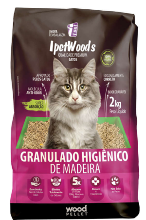 Granulado Higiênico de Madeira Ipet Woods (10Kg)