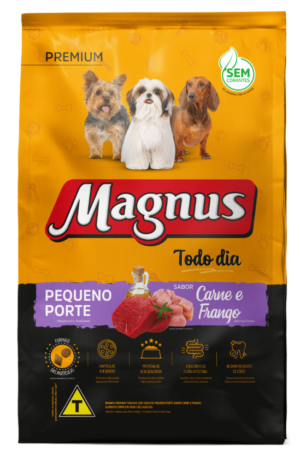 Magnus Todo Dia - Cão - Adulto- Porte Pequeno- Carne e Frango (15Kg)