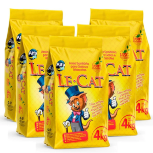 Areia Higiênica Le Cat - Fardo com 5 unidades de 4kg
