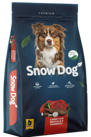Snow Dog Natural- Adulto- Carne com Brócolis e Mandioca(15Kg)